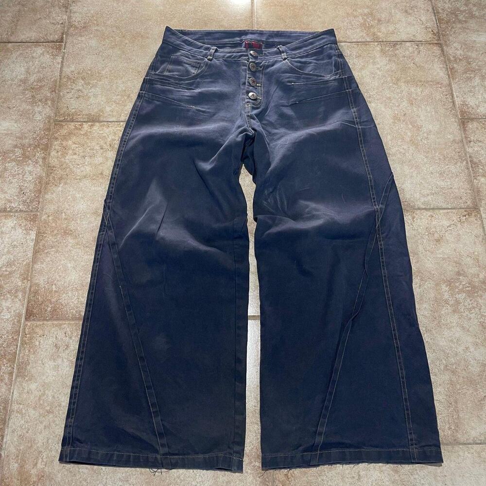 Japanese Vintage Y2k Wide-leg Baggy Denim Jeans size 28